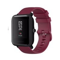 Strap-it Amazfit Bip Luxe Siliconen bandje (donkerrood)