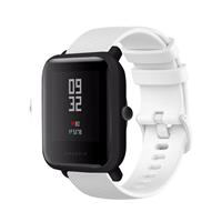 Strap-it Amazfit Bip Luxe Siliconen bandje (wit)