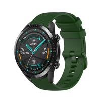 Strap-it Huawei watch GT Luxe Siliconen bandje (legergroen)