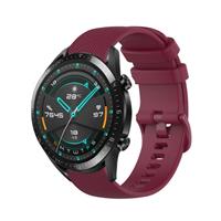 Strap-it Huawei watch GT Luxe Siliconen bandje (donkerrood)