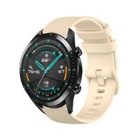Strap-it Huawei watch GT Luxe Siliconen bandje (beige)