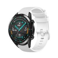 Strap-it Huawei watch GT Luxe Siliconen bandje (wit)