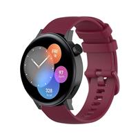 Strap-it Huawei Watch GT3 42mm Luxe Siliconen bandje (donkerrood)