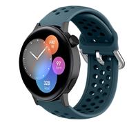 Strap-it Huawei Watch GT3 42mm siliconen bandje met gaatjes (rock green)