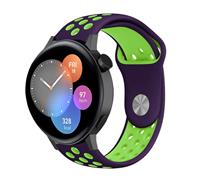 Strap-it Huawei Watch GT3 42mm sport band (paars/groen)