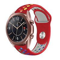 Strap-it Samsung Galaxy Watch 3 41mm sport band (rood/kleurrijk)