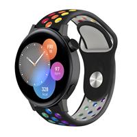 Strap-it Huawei Watch GT3 42mm sport band (zwart/kleurrijk)