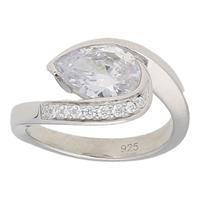 Smart Jewel Silberring »mit funkelnden Zirkonia Steinen, Silber 925«