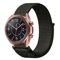 Strap-it Samsung Galaxy Watch 3 41mm nylon band (olijfgroen)