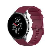 Strap-it OnePlus Watch luxe siliconen bandje (donkerrood)