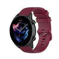 Strap-it Amazfit GTR 3 luxe siliconen bandje (donkerrood)