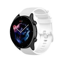 Strap-it Amazfit GTR 3 luxe siliconen bandje (wit)