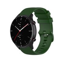 Strap-it Amazfit GTR 2 luxe siliconen bandje (legergroen)