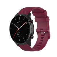 Strap-it Amazfit GTR 2 luxe siliconen bandje (donkerrood)