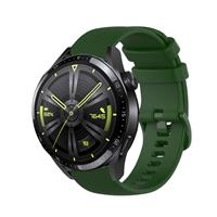 Strap-it Huawei GT3 46mm luxe siliconen bandje (legergroen)