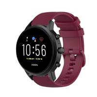 Strap-it Fossil Gen 5 luxe siliconen bandje (donkerrood)