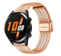 Strap-it Huawei Watch GT roestvrij stalen band (rosé goud)