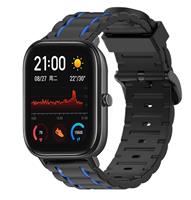 Strap-it Amazfit GTS sport gesp band (zwart/blauw)