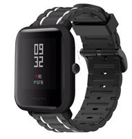Strap-it Amazfit Bip sport gesp band (zwart/wit)