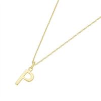 Luigi Merano Kette mit Anhänger »Anhänger Buchstabe P, Gold 585«
