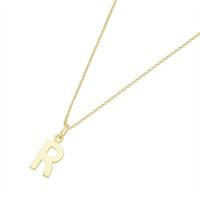 Luigi Merano Kette mit Anhänger »Anhänger Buchstabe R, Gold 585«