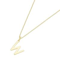 Luigi Merano Kette mit Anhänger »Anhänger Buchstabe W, Gold 585«