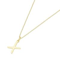 Luigi Merano Kette mit Anhänger »Anhänger Buchstabe X, Gold 585«