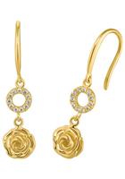 amor Oorbellen voor dames, 925 Sterling Zilver verguld, (synth.) Zirconia | Rose