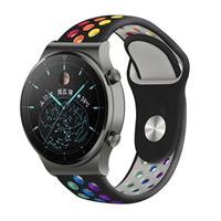 Strap-it Huawei Watch GT 2 Pro sport band (zwart kleurrijk)