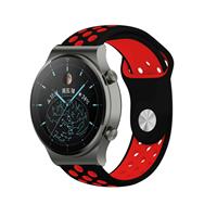 Strap-it Huawei Watch GT 2 Pro sport band (zwart/rood)