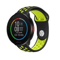 Strap-it Polar Pacer sport band (zwart/geel)
