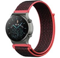 Strap-it Huawei Watch GT 2 Pro nylon band (zwart/rood)