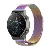 Strap-it Huawei Watch GT 2 Pro Milanese band (regenboog)