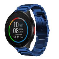 Strap-it Polar Pacer stalen band (blauw)
