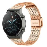 Strap-it Huawei Watch GT 2 Pro roestvrij stalen band (rosé goud)