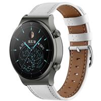 Strap-it Huawei Watch GT 2 Pro bandje leer (wit)