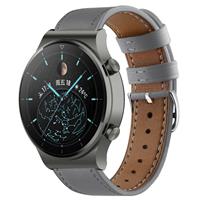 Strap-it Huawei Watch GT 2 Pro bandje leer (grijs)