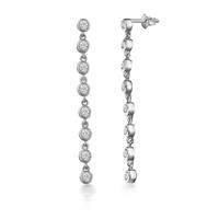 DKeniz Paar Ohrhänger »925/- Sterling Silber rhodiniert Glänzend 5cm Zirk«