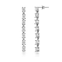 DKeniz Paar Ohrhänger »925/- Sterling Silber rhodiniert Glänzend 5cm Zirk«