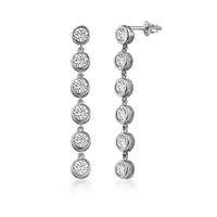 DKeniz Paar Ohrhänger »925/- Sterling Silber rhodiniert Glänzend 5cm Zirk«
