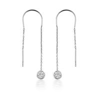 DKeniz Paar Ohrhänger »925/- Sterling Silber rhodiniert Glänzend 8cm Zirk«