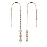 DKeniz Paar Ohrhänger »925/- Sterling Silber rosevergoldet Glänzend 8cm Z«