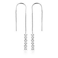 DKeniz Paar Ohrhänger »925/- Sterling Silber rhodiniert Glänzend 8cm Zirk«