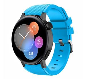 Strap-it© Strap-it Huawei Watch GT 3 42mm bandje siliconen (lichtblauw)