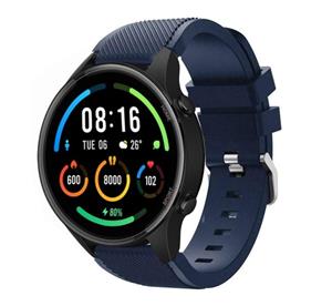 Strap-it Xiaomi Mi Watch siliconen bandje (donkerblauw)