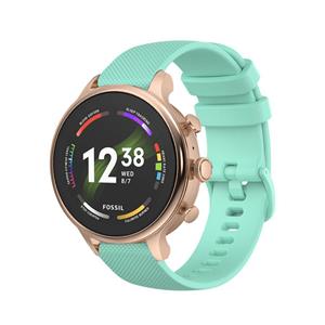 Strap-it Fossil Gen 6 (42mm) siliconen bandje (aqua)