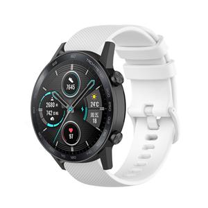 Strap-it Honor Magic Watch 2 luxe siliconen bandje (wit)