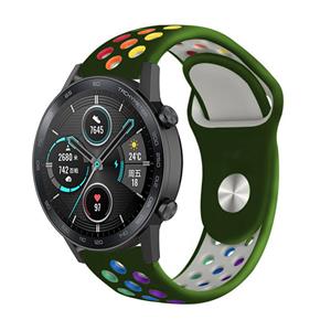 Strap-it Honor Magic Watch 2 sport band (kleurrijk legergroen)