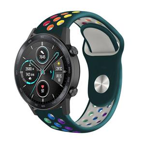 Strap-it Honor Magic Watch 2 sport band (kleurrijk dennengroen)