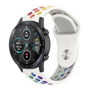 Strap-it Honor Magic Watch 2 sport band (kleurrijk wit)